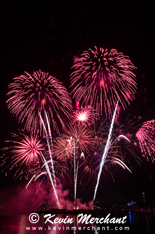 Fireworks over Lake Union