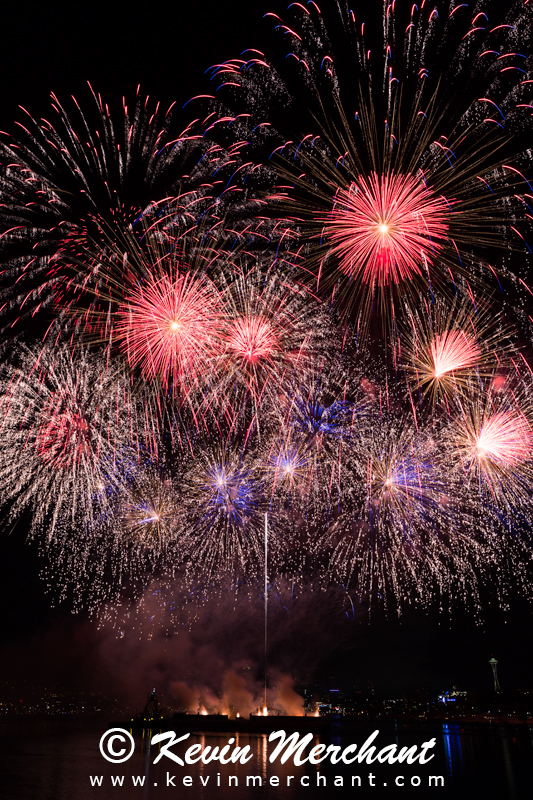 Fireworks over Lake Union