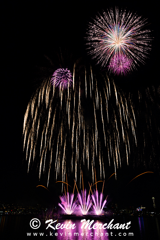 Fireworks over Lake Union