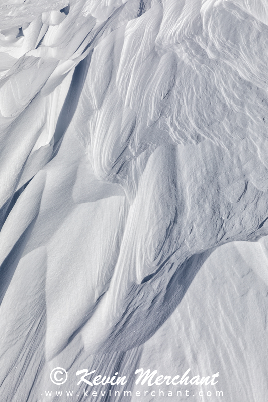 Wind sculpted pattern in snow