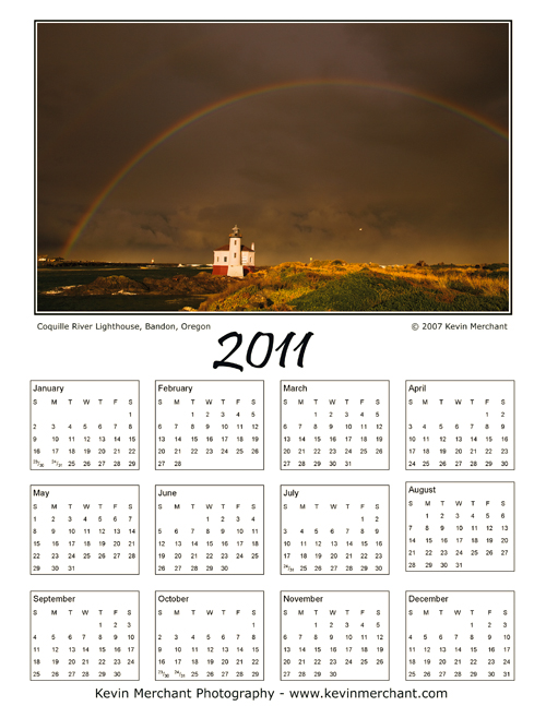 Coquille River Lighthouse with rainbow, Bandon, Oregon