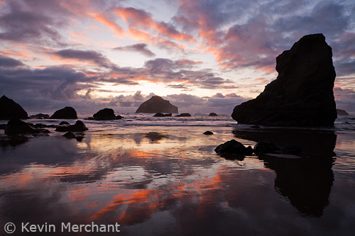 Face Rock at sunset, Bandon, Oregon