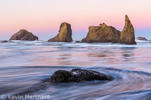 Face Rock at sunrise, Bandon, Oregon